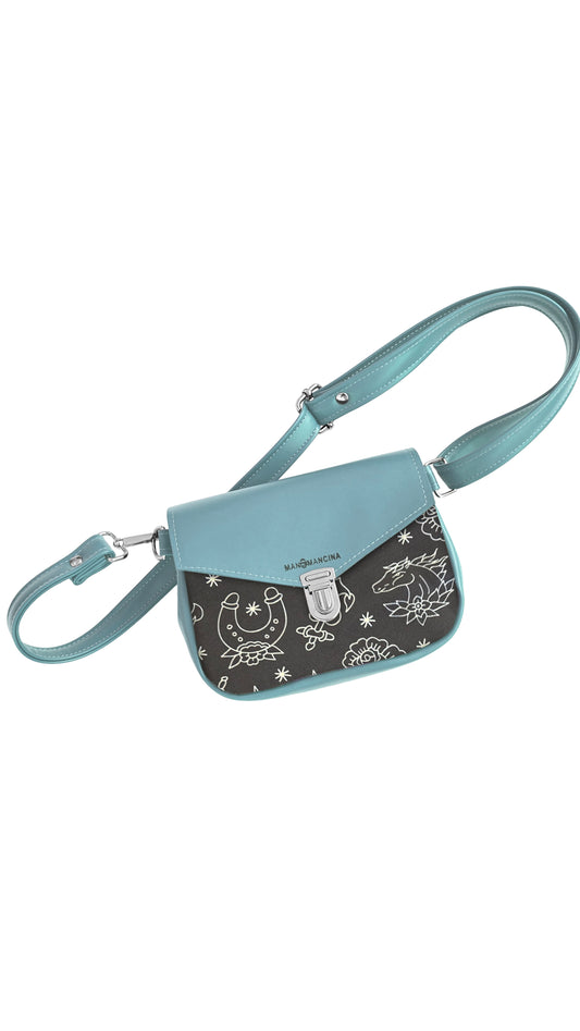 MARSUPIELLO large VERDE PASTELLO / TATTOO BLACK