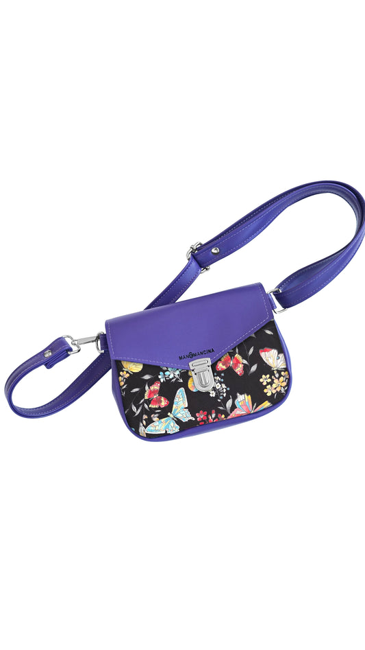 MARSUPIELLO large VIOLA/BUTTERFLY NERO