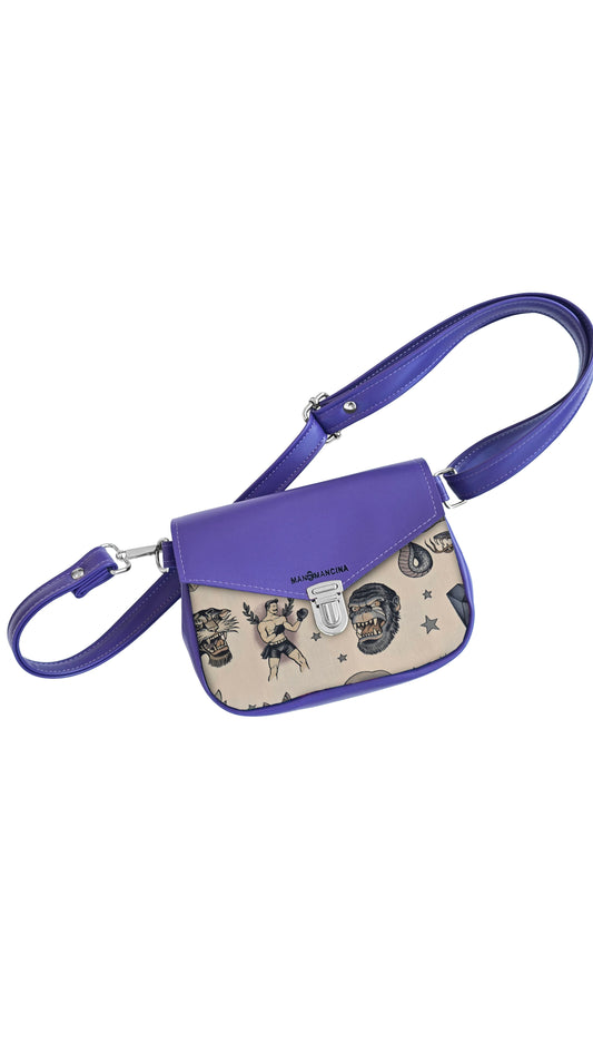 MARSUPIELLO large VIOLA/ tattoo beige