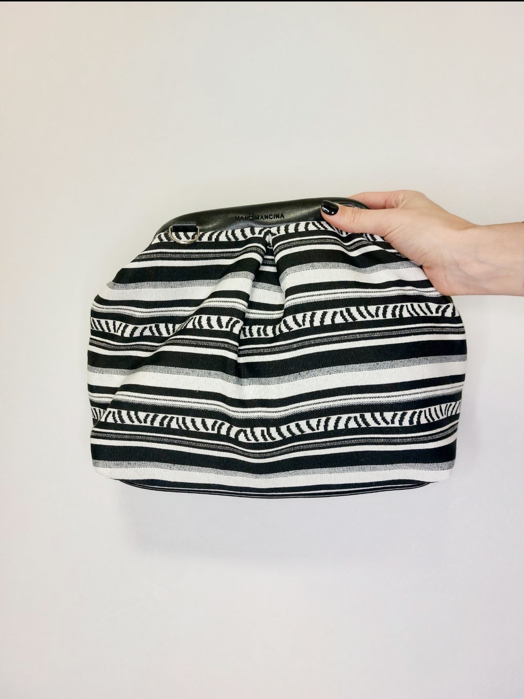 BORSA CLIC CLAC nero / righe
