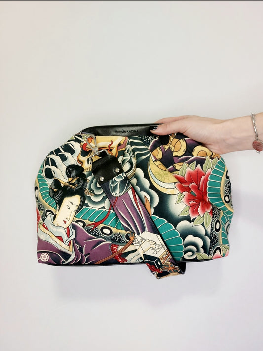 BORSA CLIC CLAC nero / japan multicolor