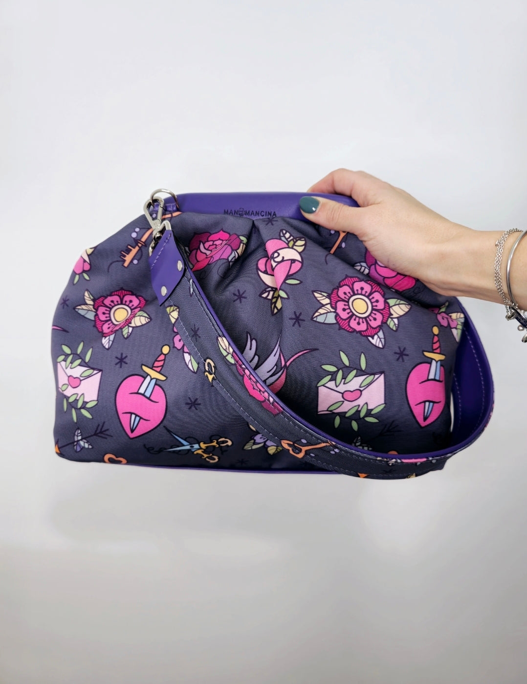 BORSA CLIC CLAC viola / love pink