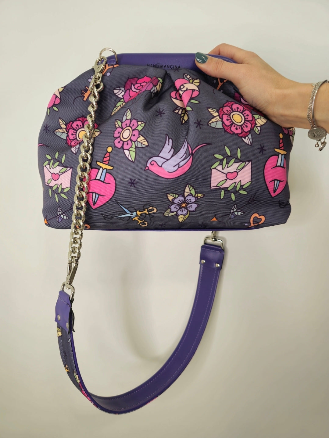 BORSA CLIC CLAC viola / love pink