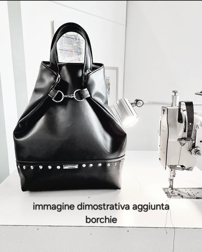 BORSA ZAINO 3 IN 1 cuoio / tattoo grigio