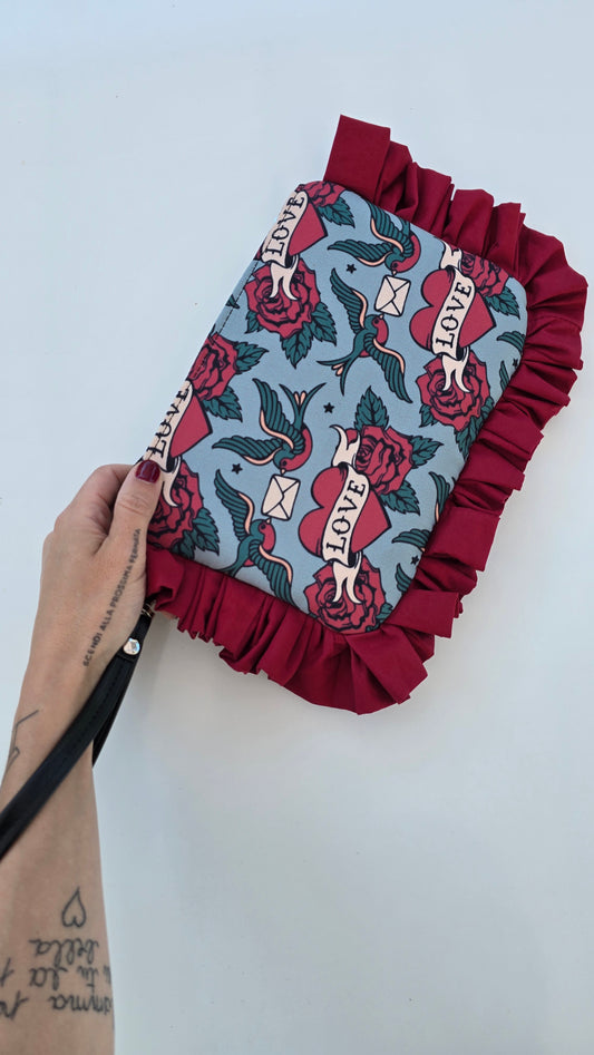 "MIRTA" pochette con rouches RONDINI LOVE