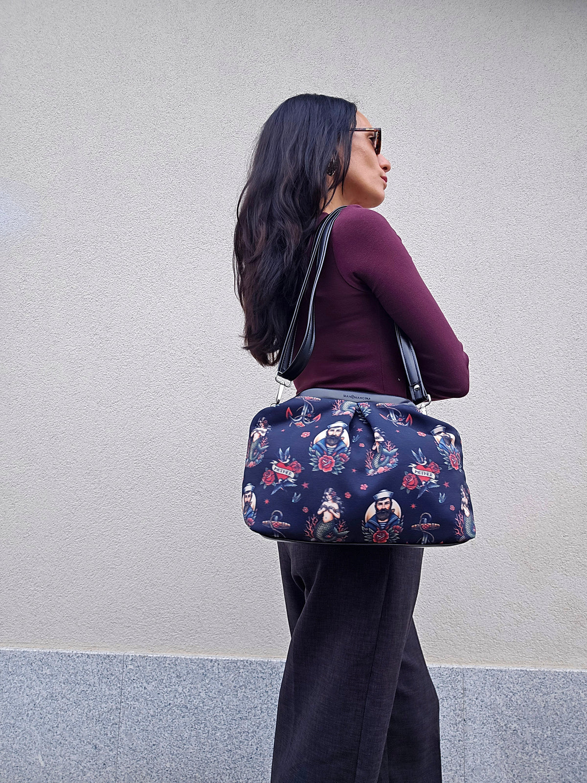 BORSA CLIC CLAC tracolla regolabile tattoo mother