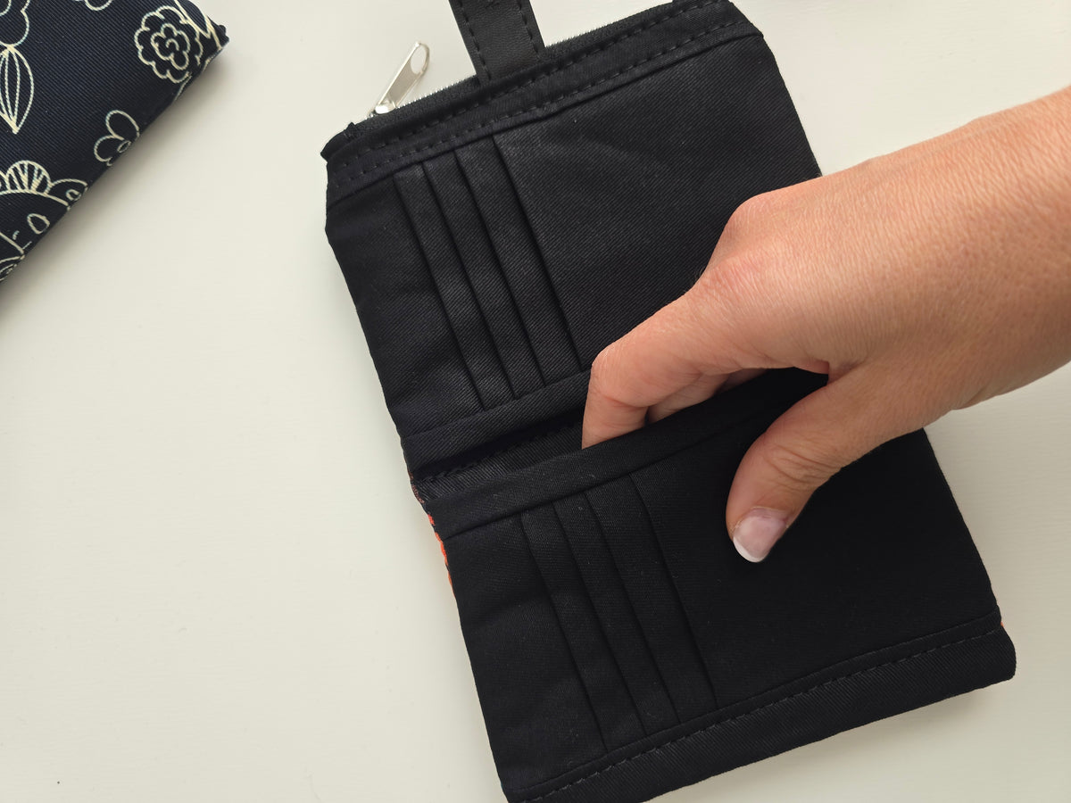 MINI WALLET - portafoglio compatto|foglie multicolor