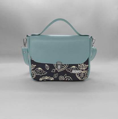 "DOTTY" VEGAN mini SIMILPELLE verde pastello/ ex voto nero