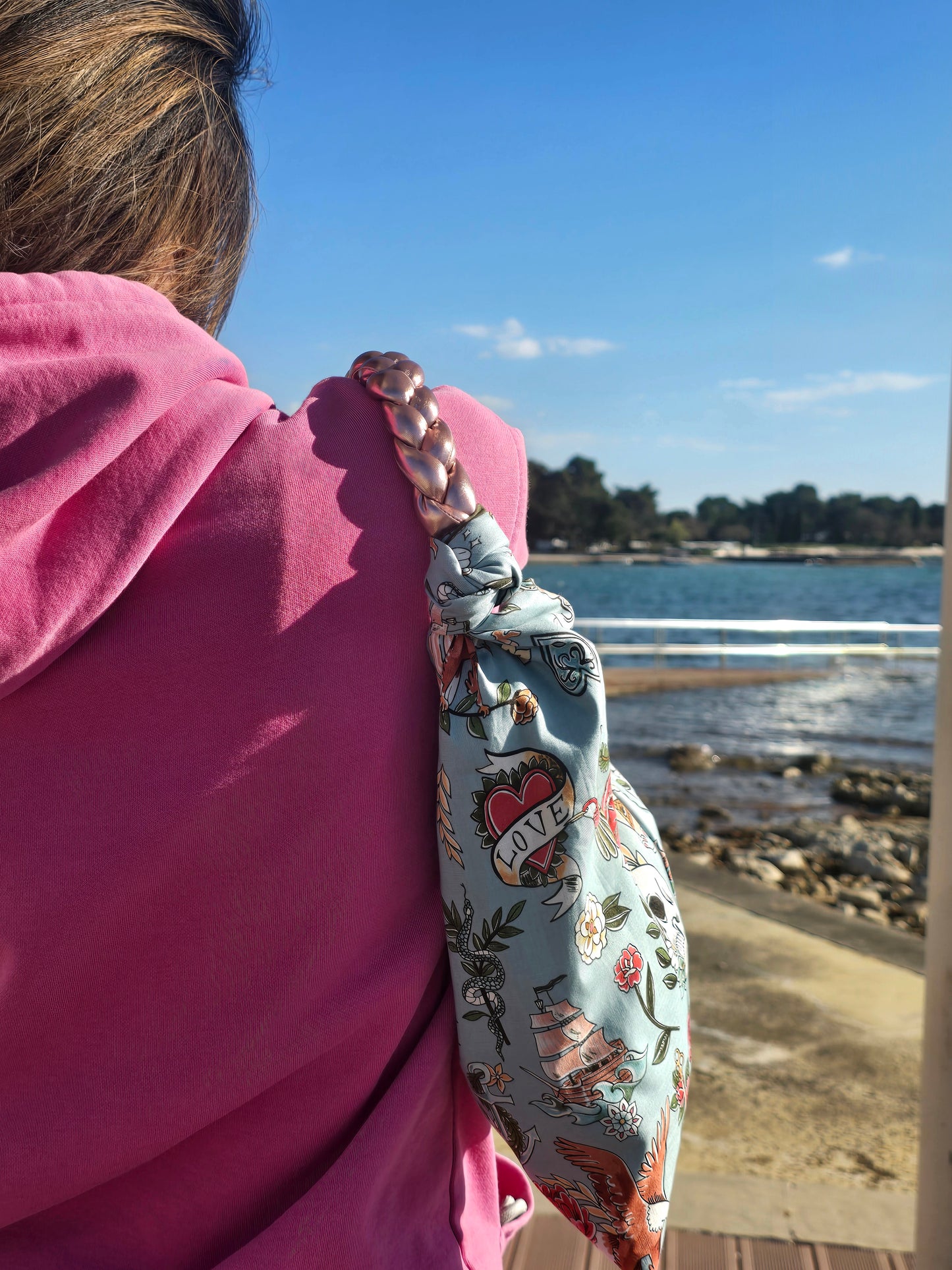 KNOT BAG tell-tale azzurro