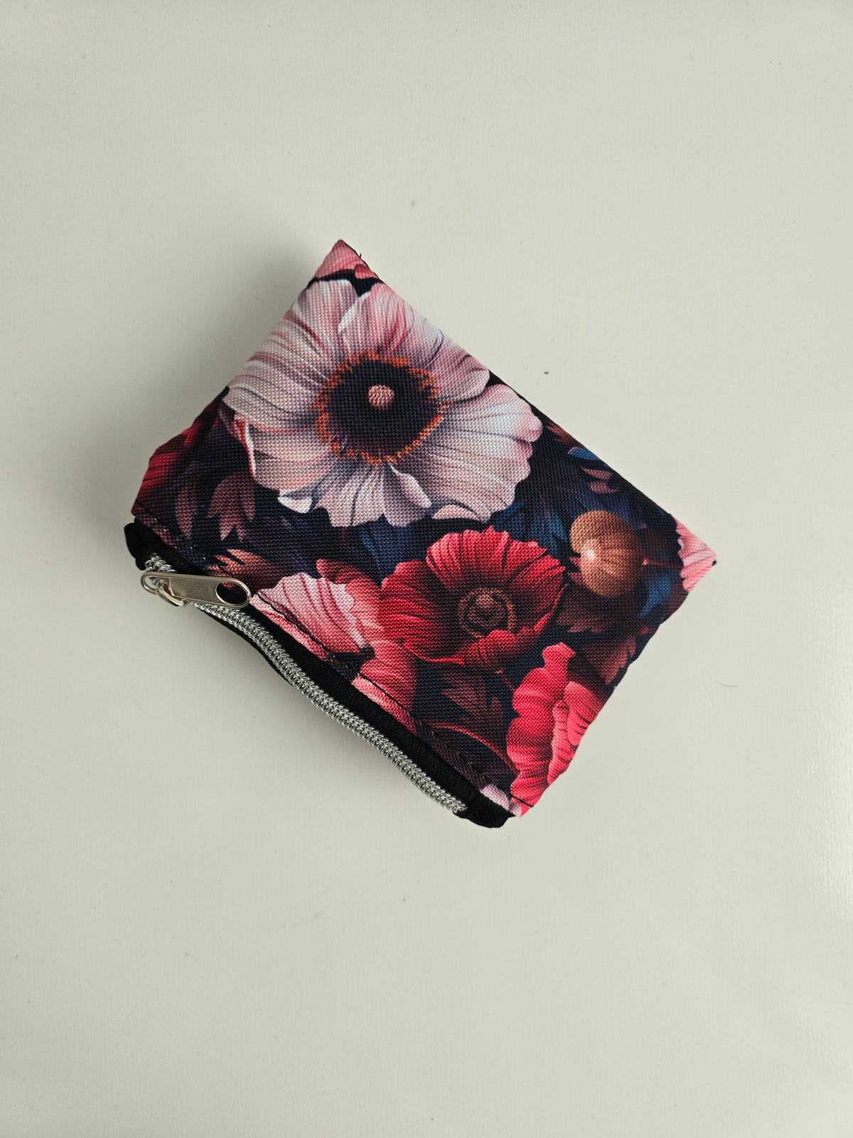 MINI WALLET - portafoglio compatto|fiori bordeaux