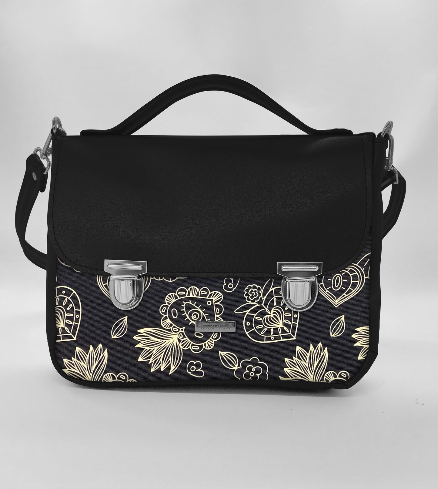 "DOTTY" VEGAN maxi SIMILPELLE nero / ex voto nero