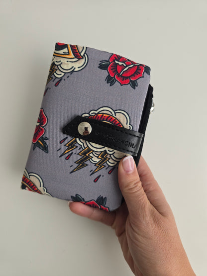 Mini wallet tattoo grigio