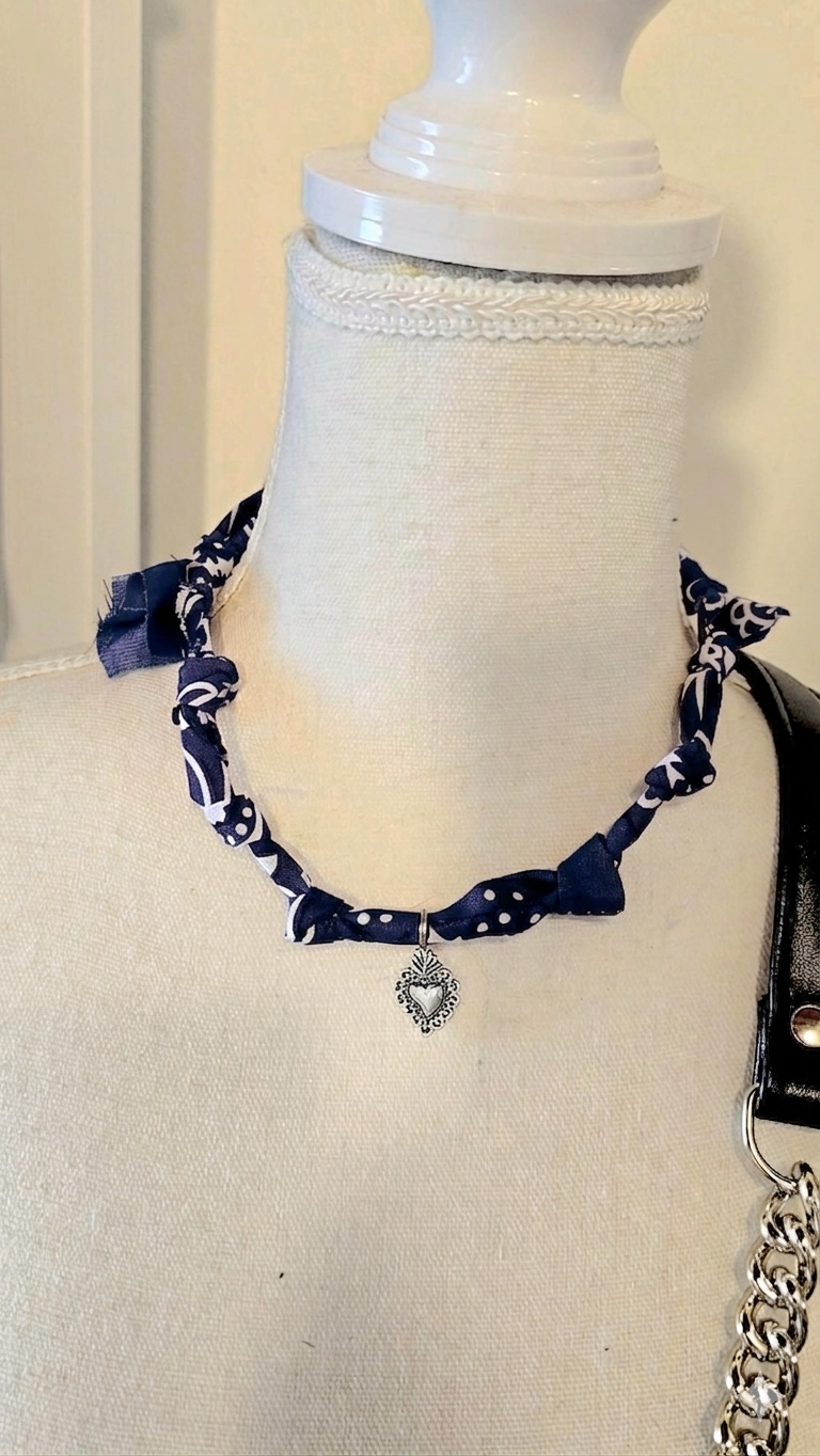 COLLANA BANDANA/EX VOTO (tutti i colori)