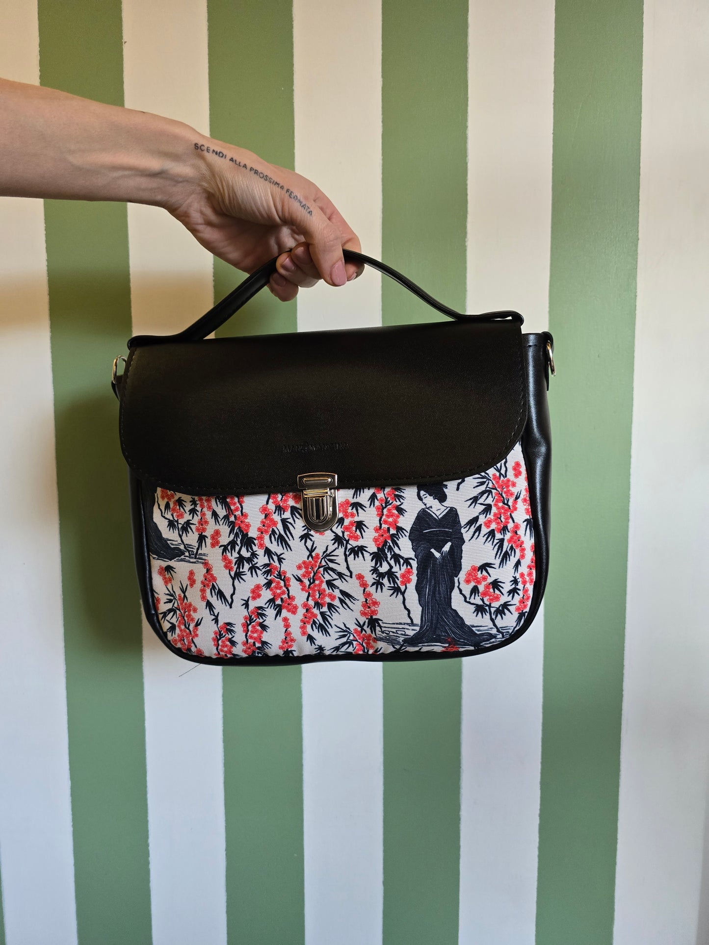 "DOTTY" VEGAN mini SIMILPELLE nero / japan