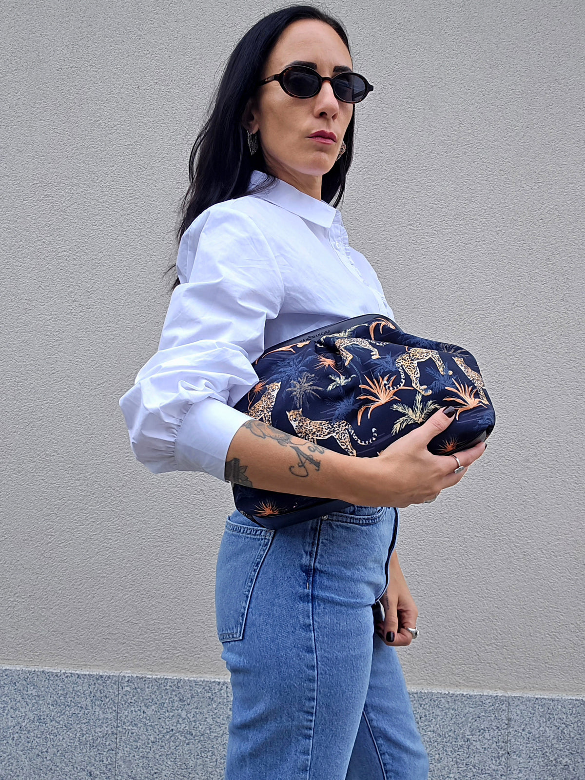 BORSA CLIC CLAC tracolla regolabile jungle