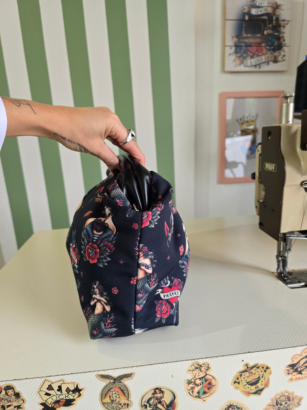 BORSA CLIC CLAC tracolla regolabile tattoo mother