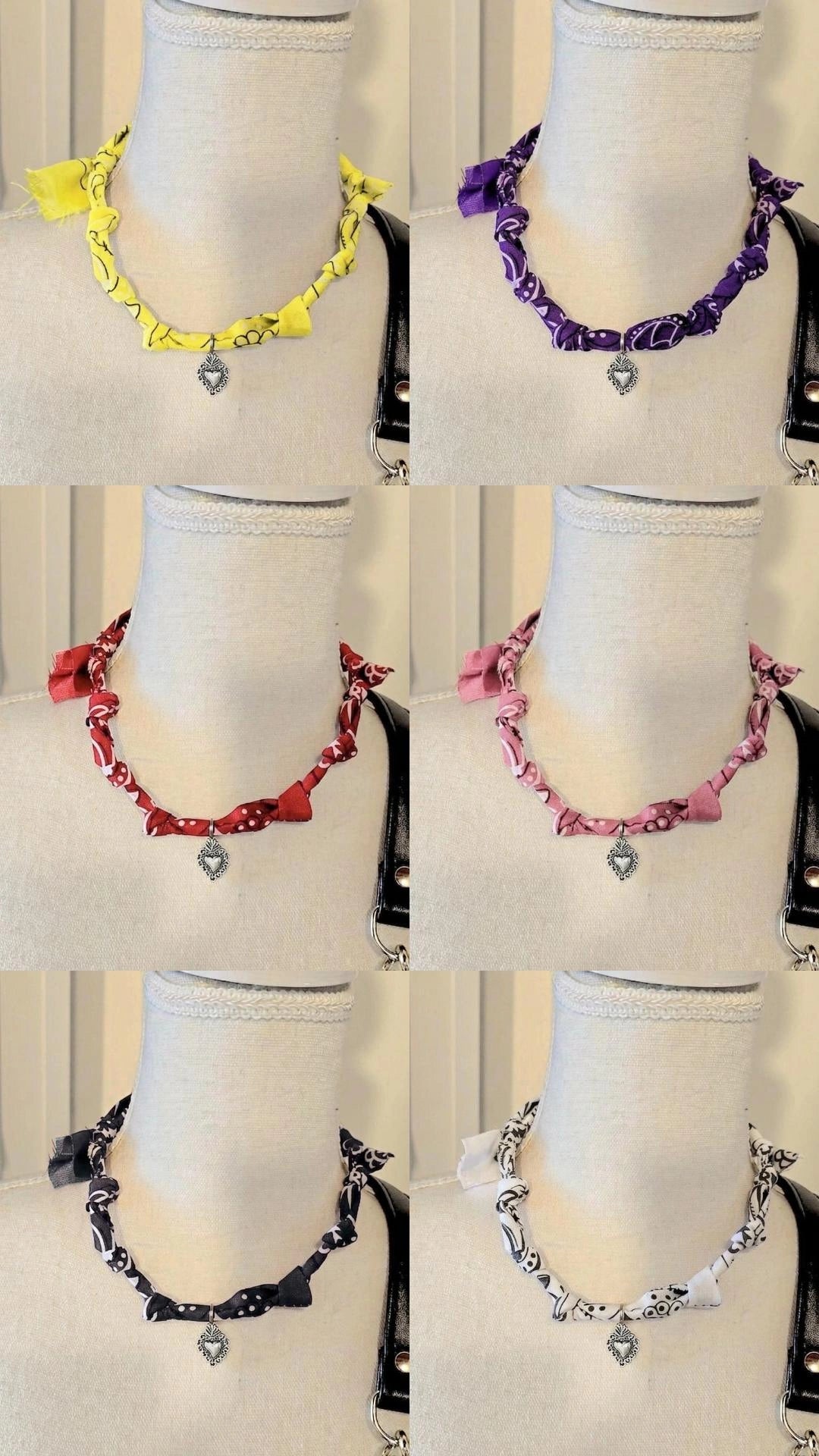 COLLANA BANDANA/EX VOTO (tutti i colori)