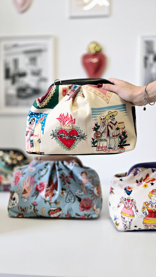 BORSA CLIC CLAC tracolla regolabile  nero/ex voto