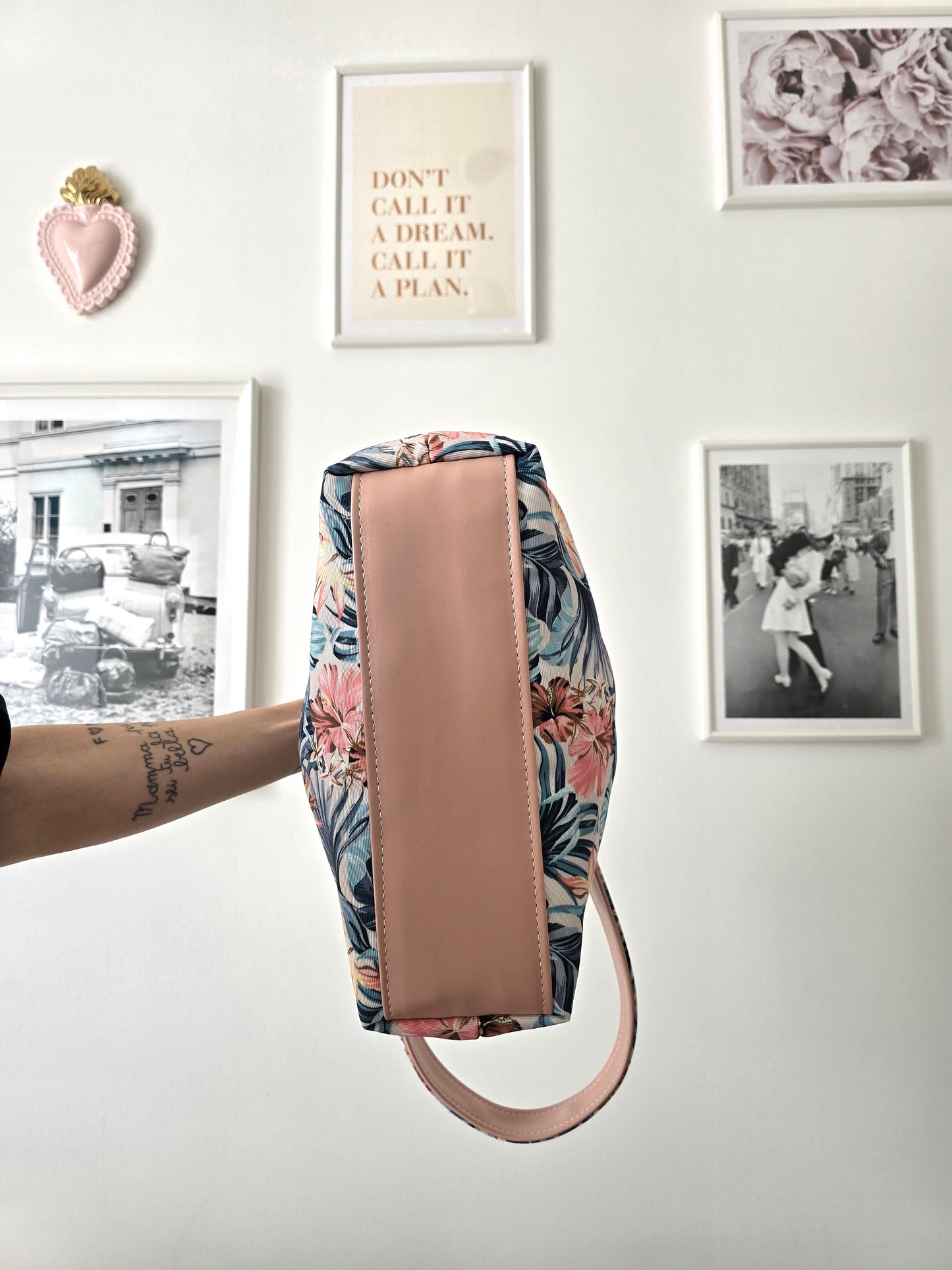 BORSA CLIC CLAC rosa antico / tropical