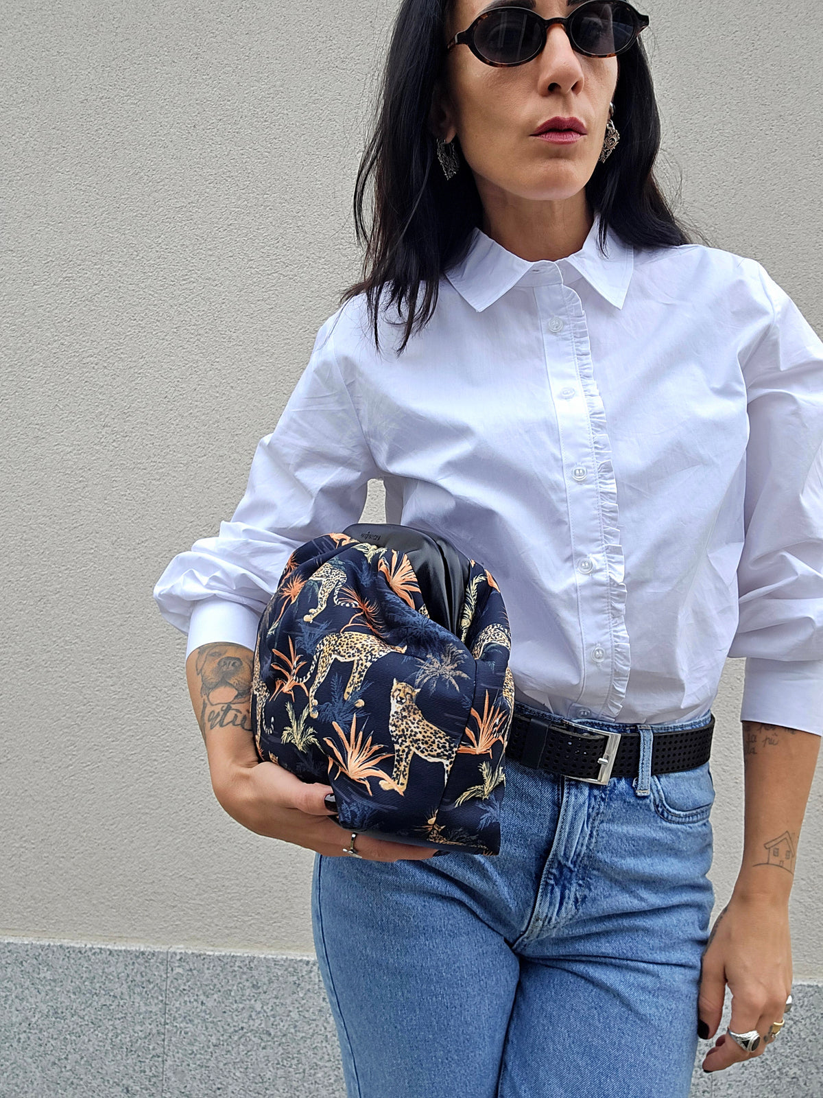 BORSA CLIC CLAC tracolla regolabile jungle