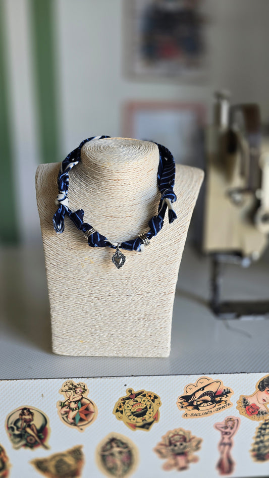 COLLANA ex voto blu/onde
