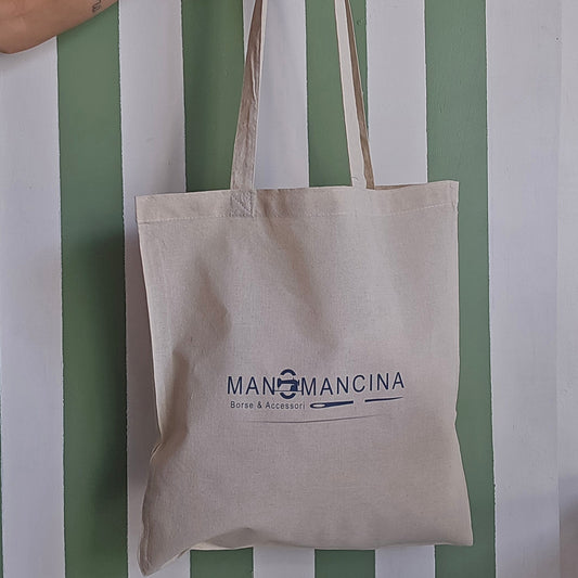 Shopper cotone con logo