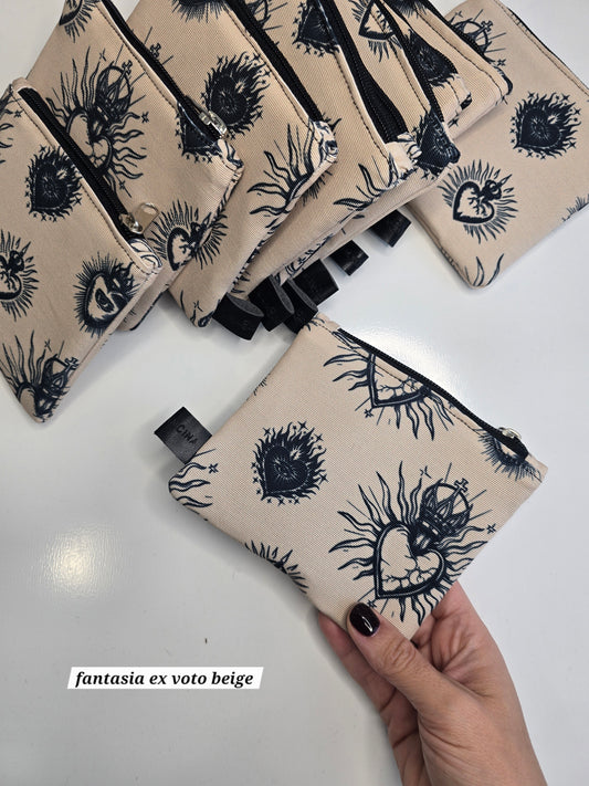 Mini pochette Ex voto beige