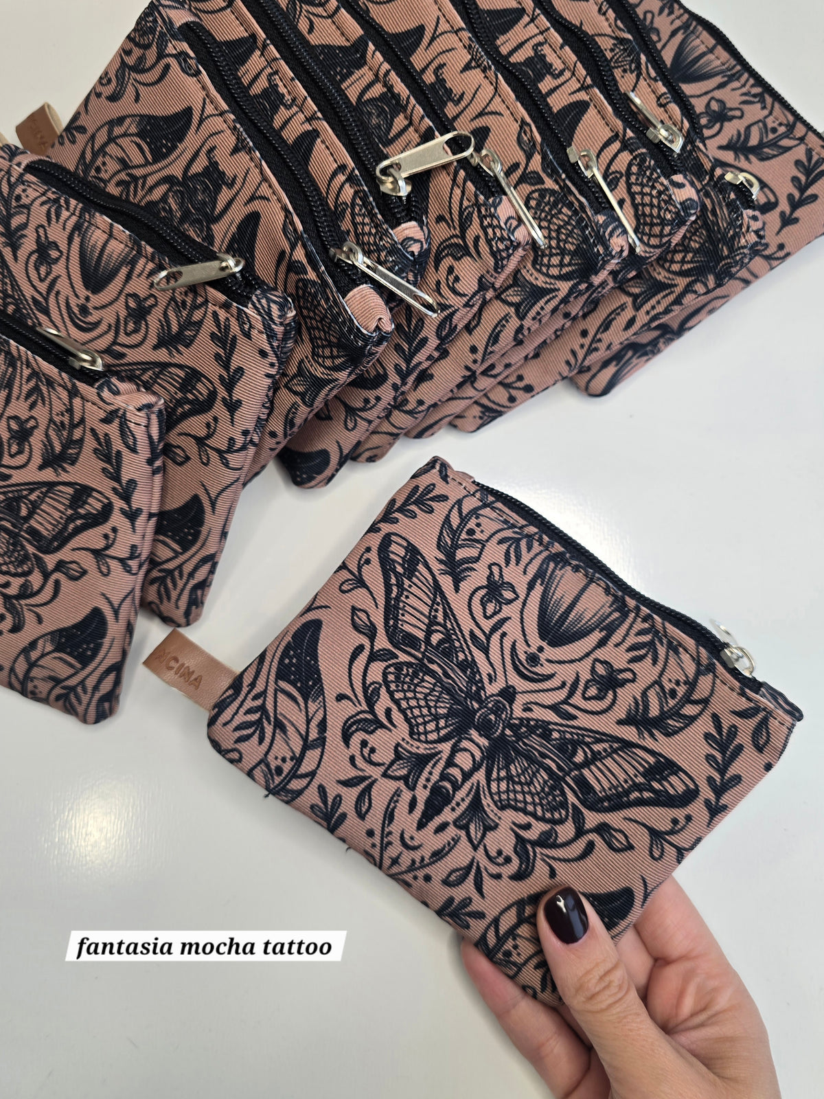POCHETTE COMPACT | PORTA CARTE E MONETE | tutte le fantasie con tatuaggi/disegni old school