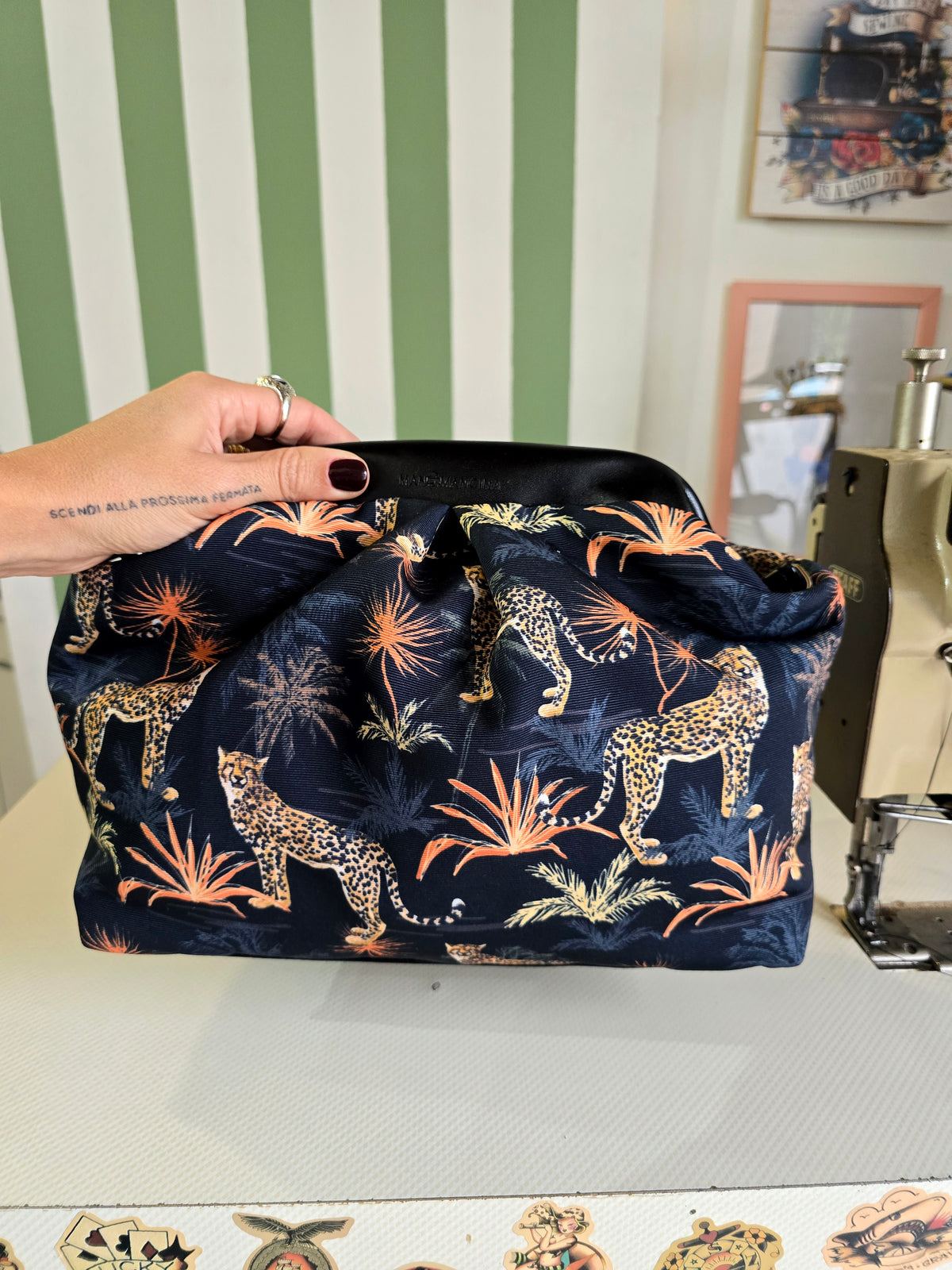 BORSA CLIC CLAC tracolla regolabile jungle