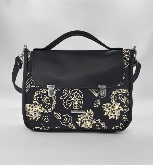 "DOTTY" VEGAN midi SIMILPELLE nero ex voto nero