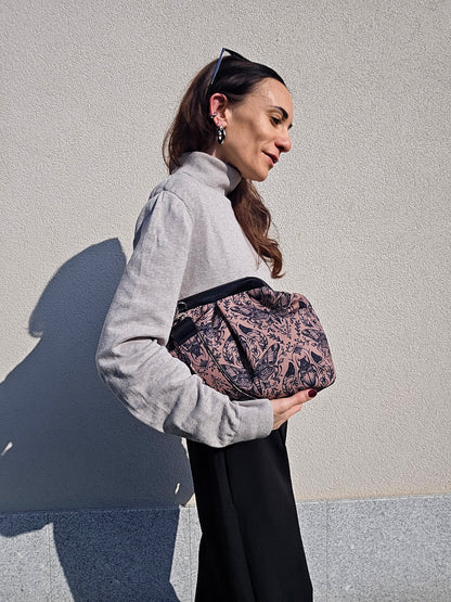 BORSA CLIC CLAC nero / mocha tattoo