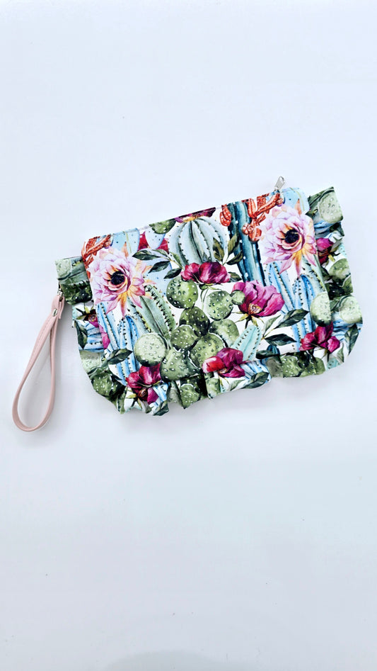 "MIRTA" pochette con rouches CACTUS