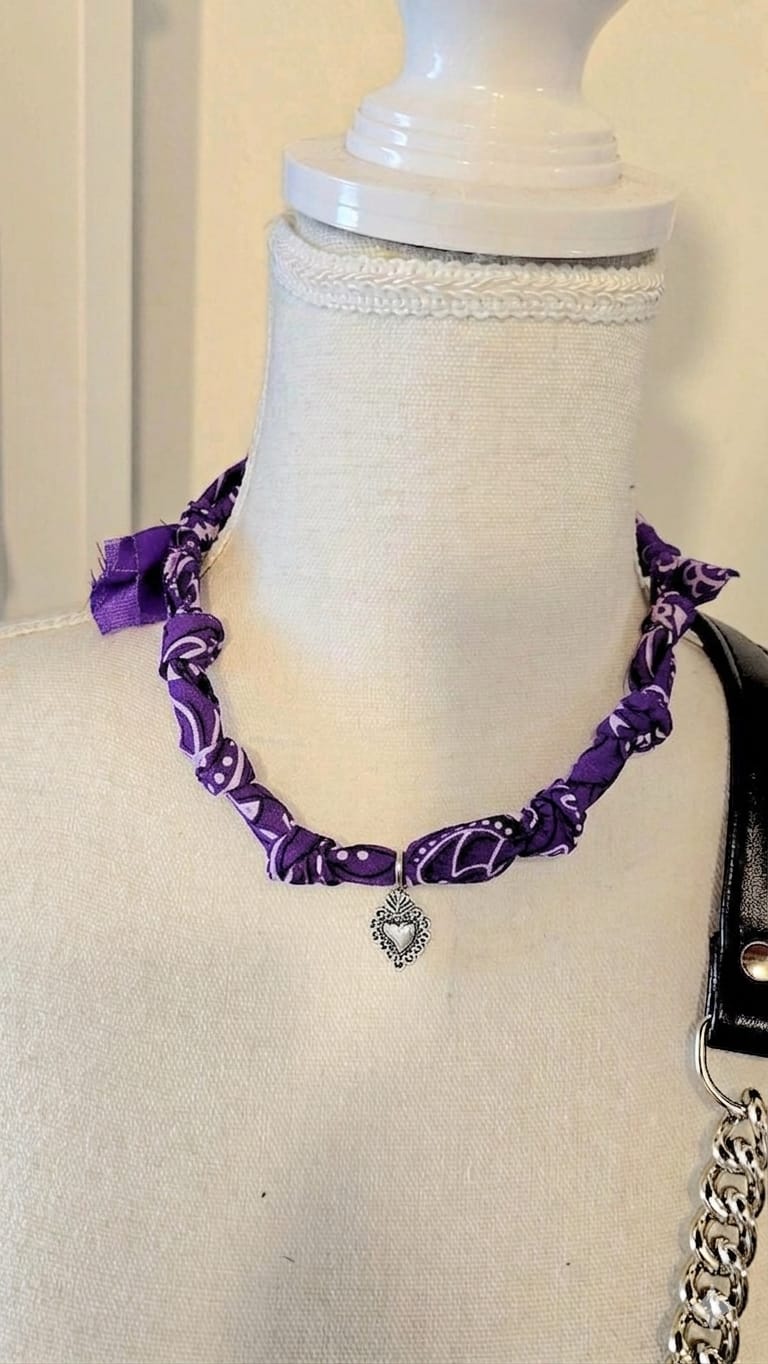 COLLANA BANDANA/EX VOTO (tutti i colori)