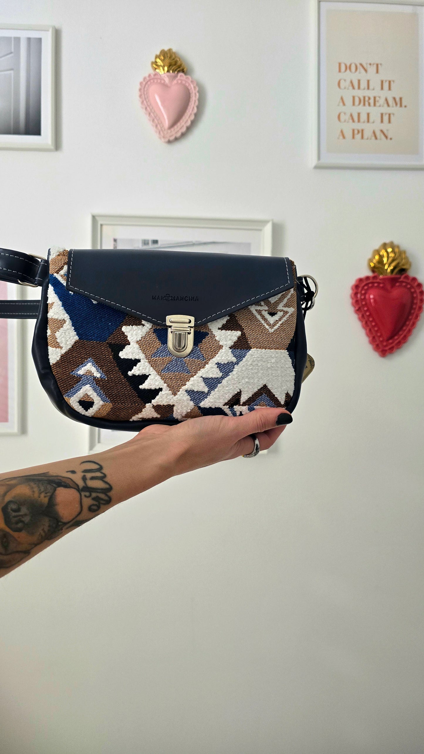 MARSUPIELLO large blu / KILIM azzurro