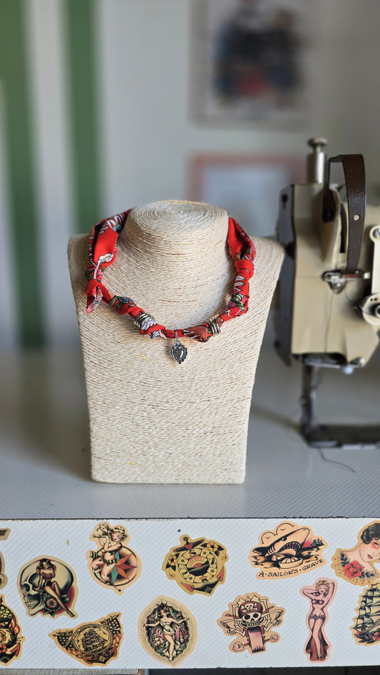 COLLANA ex voto rosso/multicolor