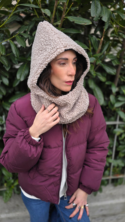 BALACLAVA lana bouclè beige