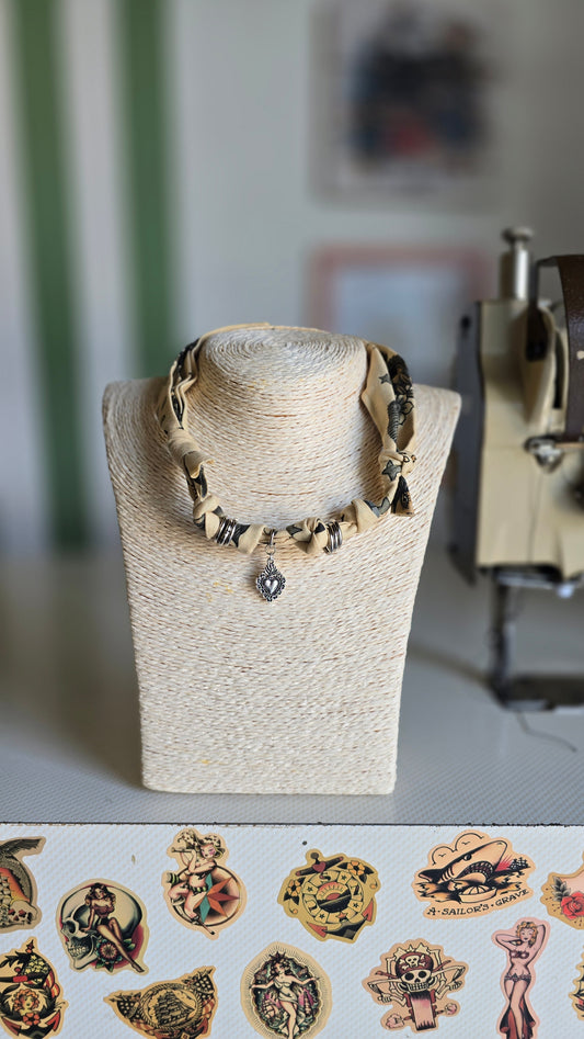 COLLANA ex voto beige/multicolor