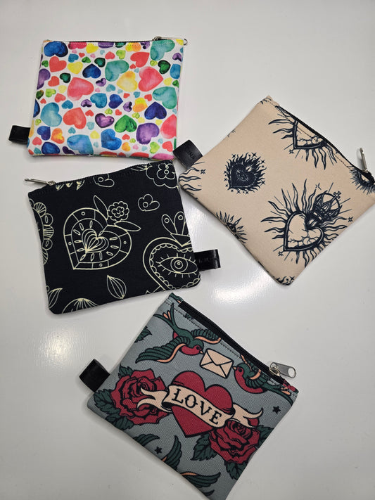 POCHETTE COMPACT | PORTA CARTE E MONETE | tutte le fantasie con cuori