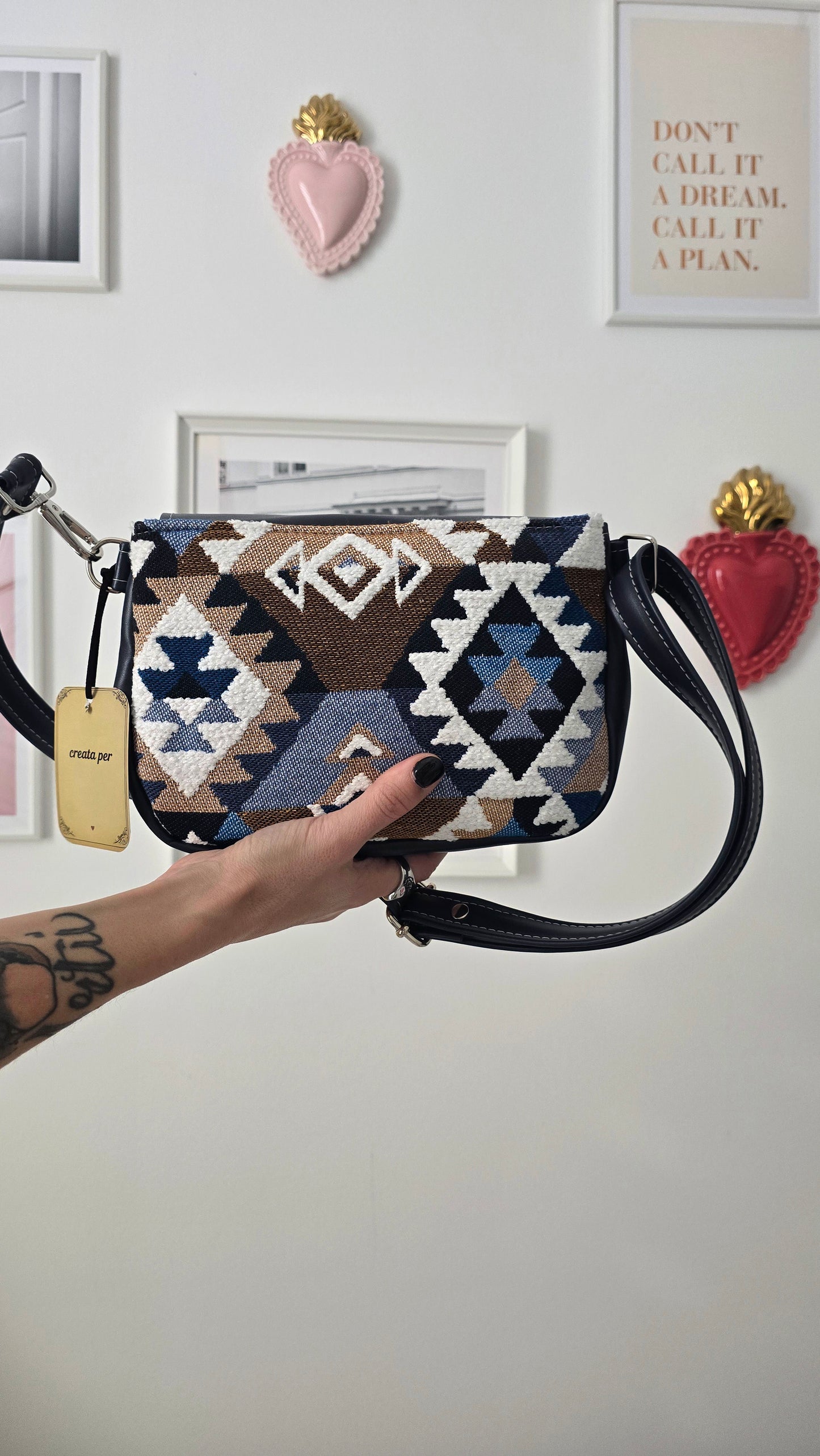 MARSUPIELLO large blu / KILIM azzurro