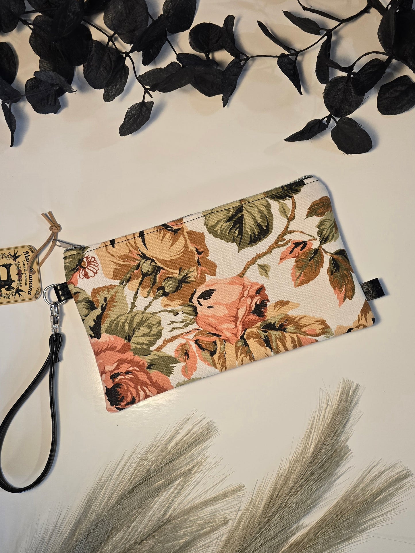 "BUSTARELLA" fiori/bianco