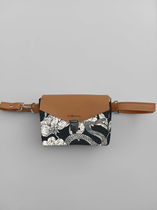 MARSUPIELLO cuoio / fiori serpenti