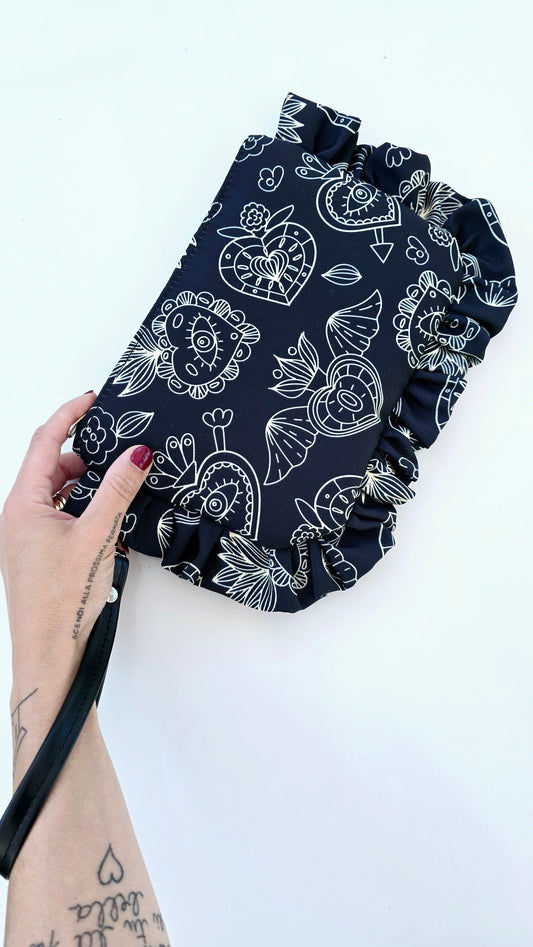 "MIRTA" pochette con rouches ex voto new