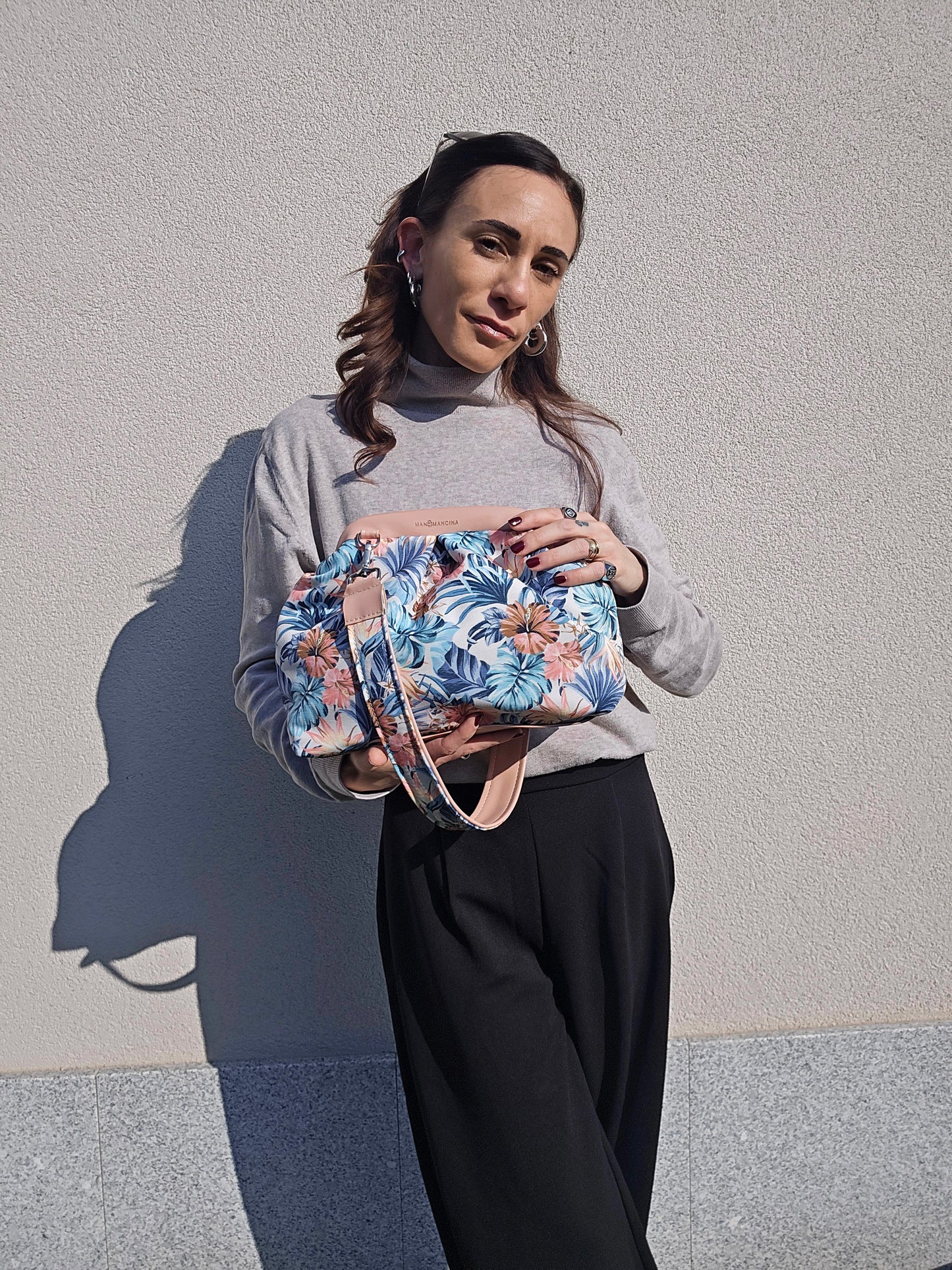 BORSA CLIC CLAC rosa antico / tropical
