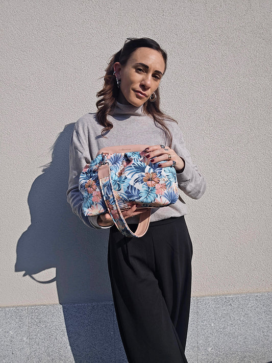 BORSA CLIC CLAC rosa antico / tropical