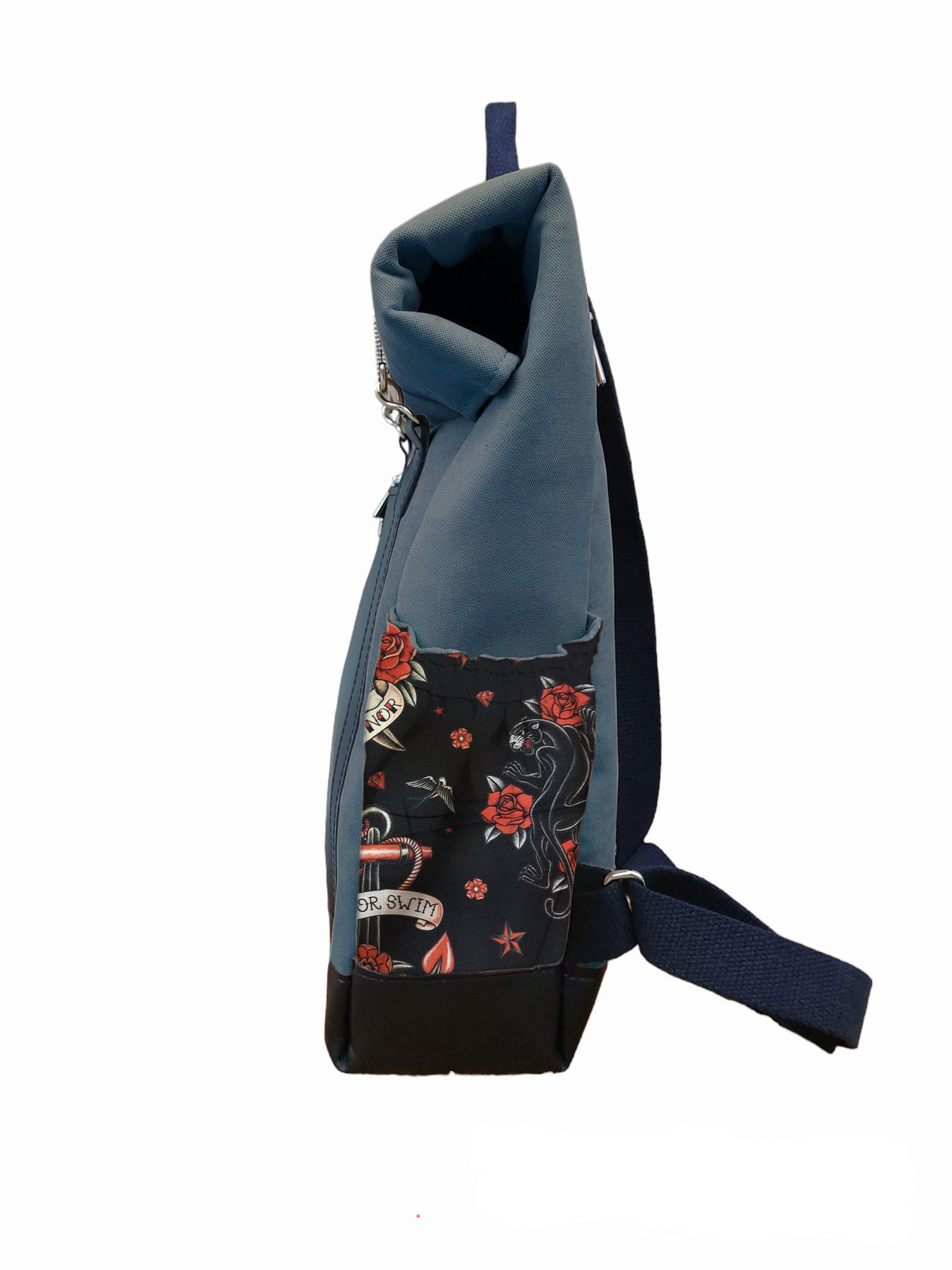 "L'ITALIANO" ZAINO UOMO made in Italy - antracite/nero/tattoo mother
