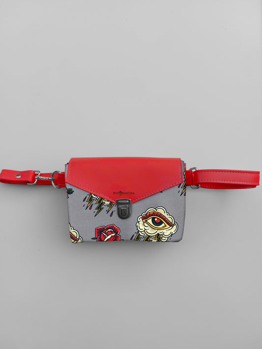 MARSUPIELLO rosso / tattoo grigio
