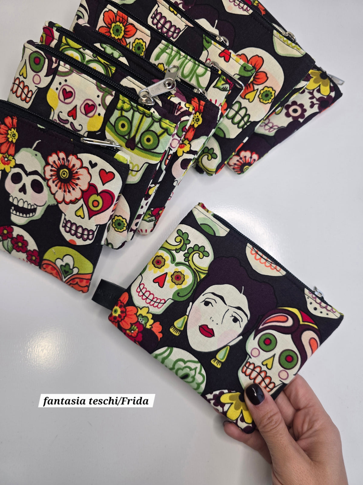 POCHETTE COMPACT | PORTA CARTE E MONETE | tutte le fantasie con tatuaggi/disegni old school