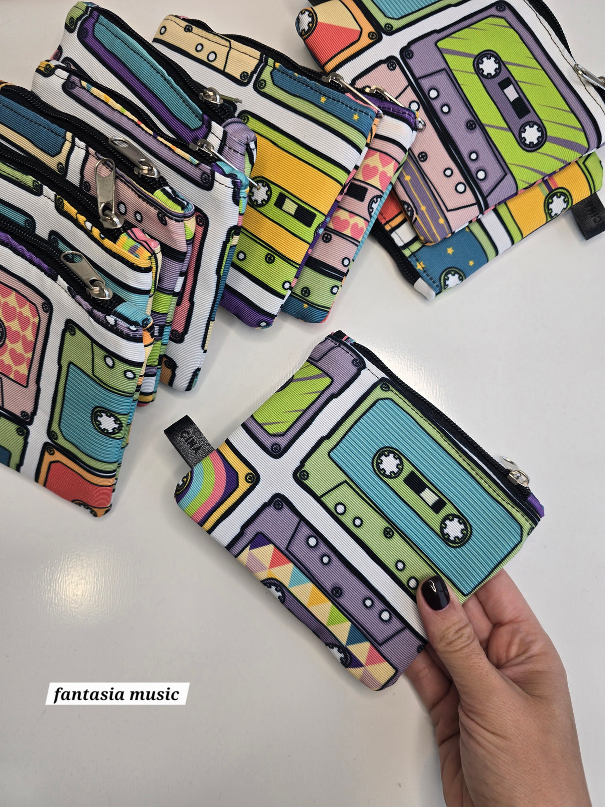 POCHETTE COMPACT | PORTA CARTE E MONETE | tutte le fantasie con tatuaggi/disegni old school