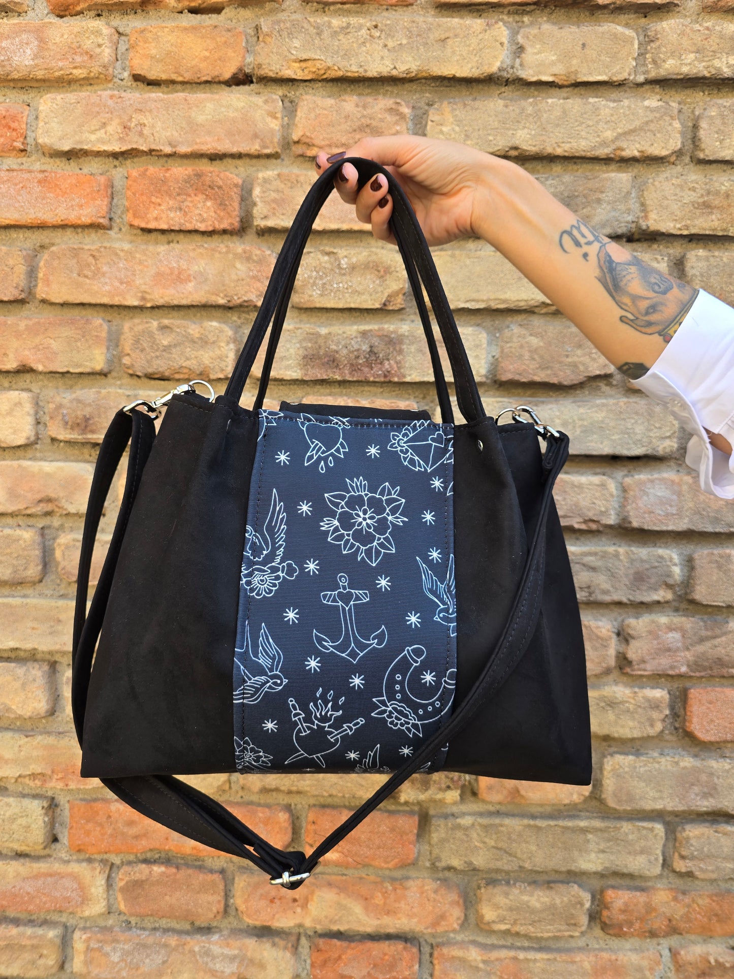 L'ARTIGIANA - nero/tattoo black +borchie