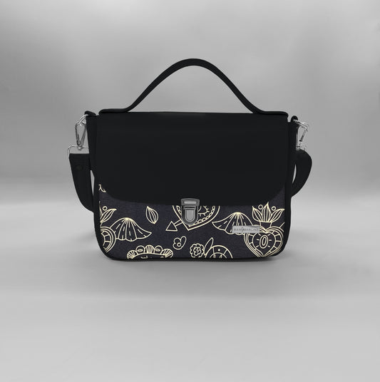 "DOTTY" VEGAN mini SIMILPELLE nero / ex voto nero